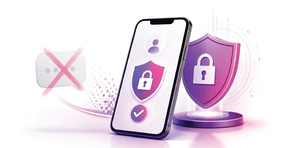 Mobile with padlock in shield