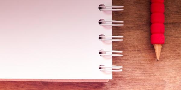 A book and a pencil