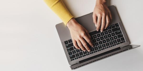 Working on a computer