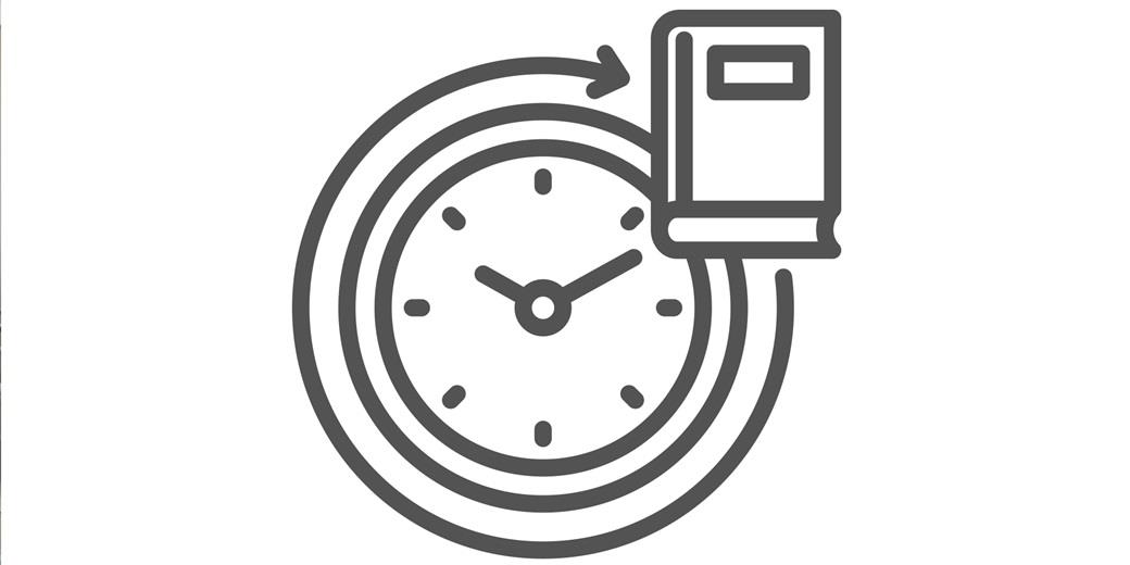 Books and a clock