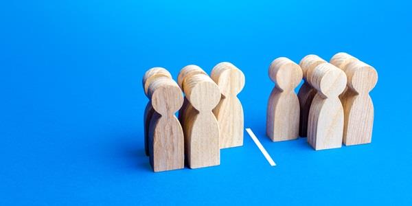 Two groups of people