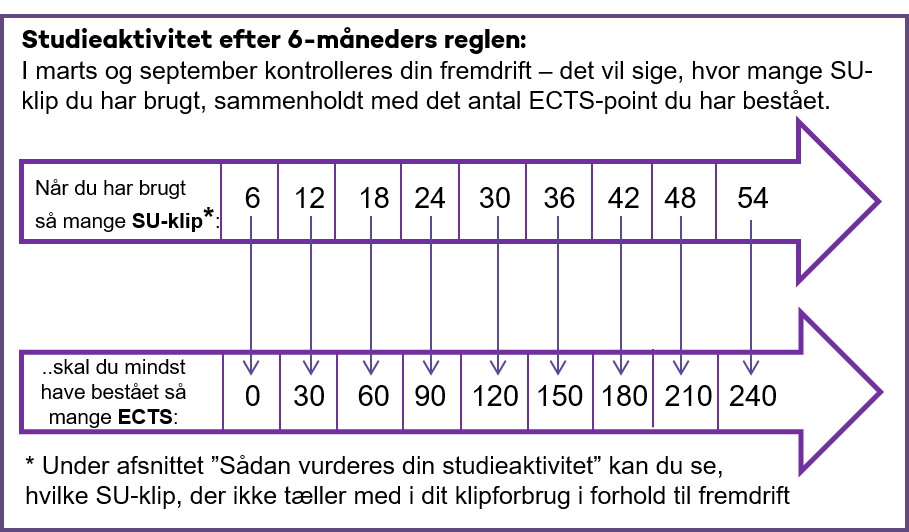 Studieaktivitetsreglen 6 måneder