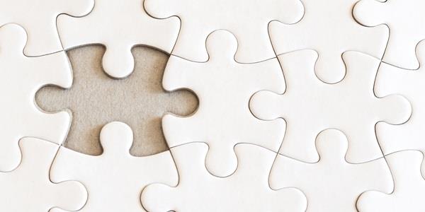 A puzzle missing a piece