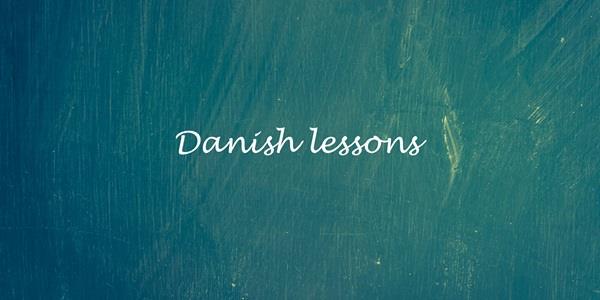 Blackboard saying Danish lessons