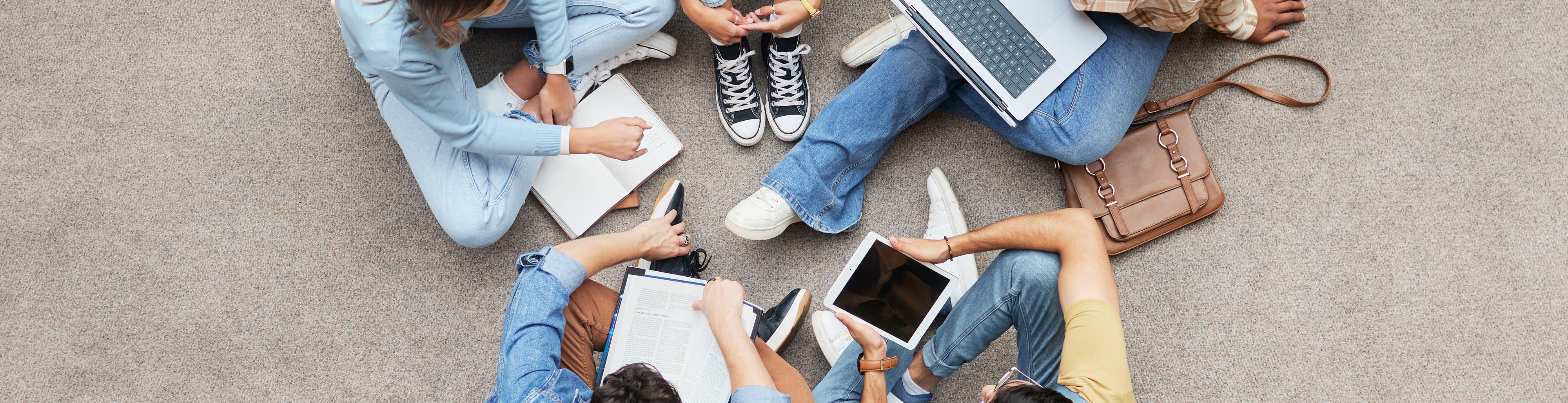 A group sitting together