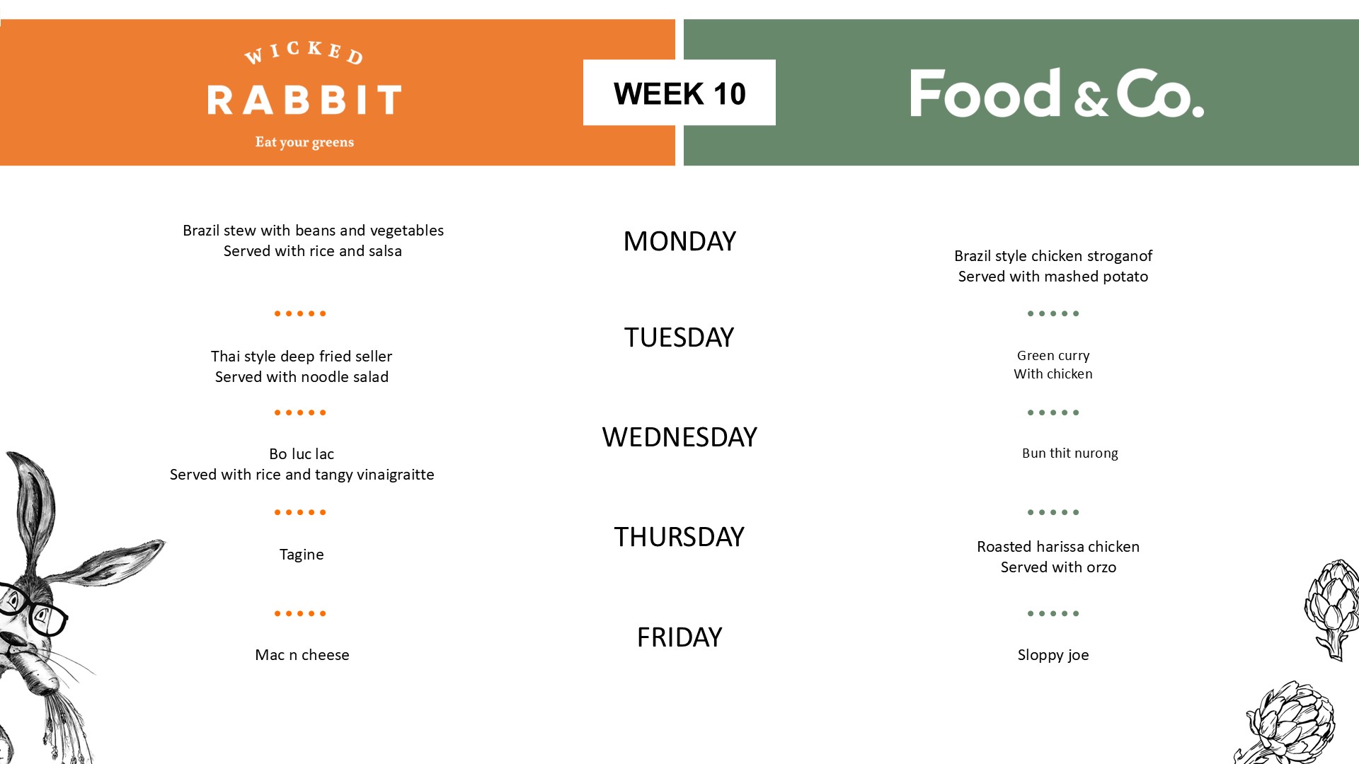 Canteen Menu - Week 10