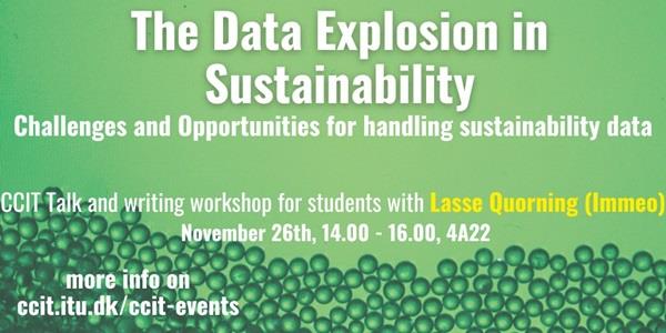 CCIT Talk and Student Writing Workshop: The Data Explosion in Sustainability