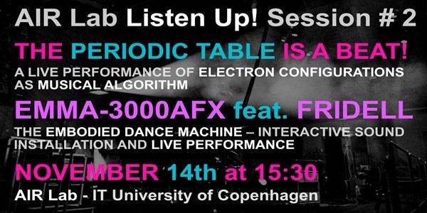 AIR Lab Listen Up! Session #2: When atoms become rhythm and bodies become instruments.